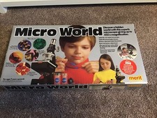 Merit Micro World Childs Microscope Set In Excellent Complete Condition Car 0901