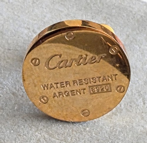 Used cartier vermeil cuff - vermeil,