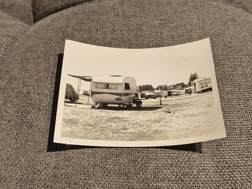 Man next caravan - man, to