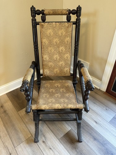 Antique spindle plaform rocker - antique,