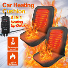2X Adjustable Heated Car Seat Cover Cushion Universal Fast Heating Warmer Winter