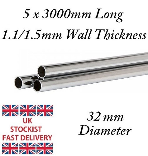 Chrome plated metal tube - x,