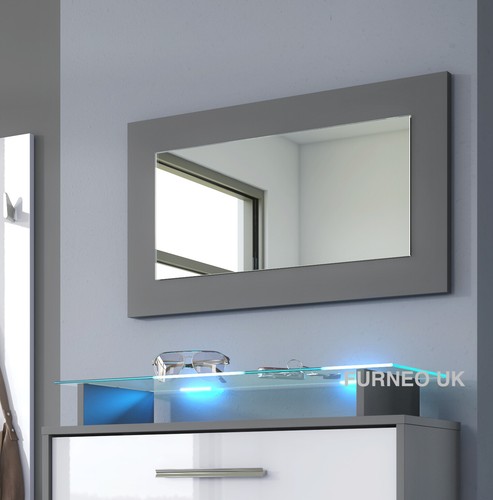 Framed mirror grey 70x40cm - grey,
