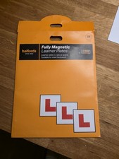 L - plate, Learner Magnetic Sign Fully Magnetic From Halfords,  2 New, One Used