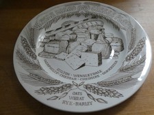 Vintage 1950's John Buck Pottery British Bread and Cheese Plate Platter 24.7cm