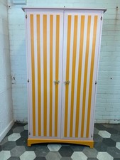 Hand painted Striped Up-Cycled Stag Wardrobe