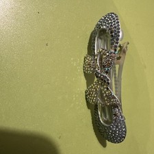 Crystal Hair Slide Grips Hair diamante 9 cm missing crystals