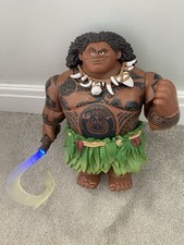 Disney 12" Mega Maui Talking Singing Doll Action Figure Toy From Moana Working