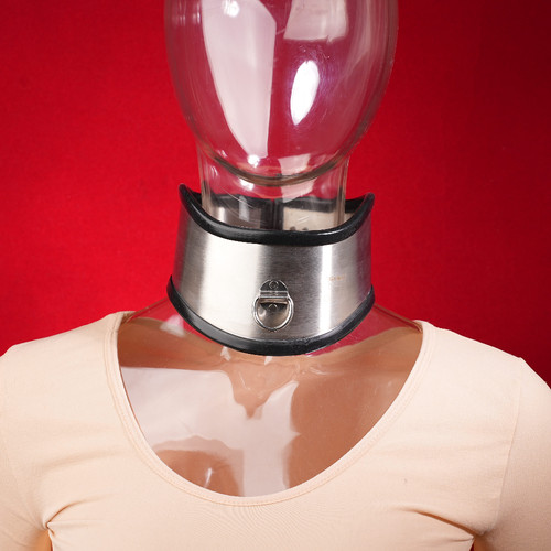 Metal collar chastity posture - metal,