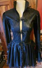 PHAZE Steampunk Bustle Jacket Victorian Style Black Jacket Size 10