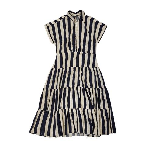 Zara blue cream striped short - zara,