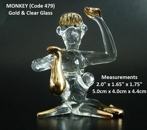 Retro hand blown glass - blown, monkey