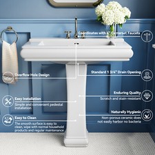 26" W Large Pedestal Bathroom