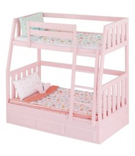 Our Generation Bunk Bed Dreams for Two Playset Dolls Bedroom Furniture Bedding