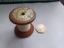 W&J Knox 2oz 300yards Wooden Cotton Reel With Some Linen Thread