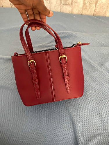 Burgundy faux leather solid - burgundy,