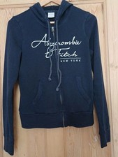 Abercrombie & Fitch Ladies  Navy Full Zip Hoodie Size M, Pockets, 38" Chest