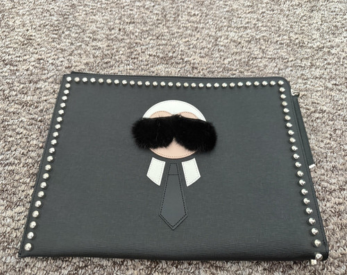 Fendi karlito black leather - karlito,