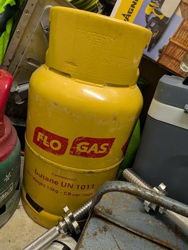 Flo gas cylinder bottle - gas, butane