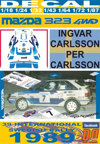Decal mazda 323 - decal, 4wd
