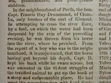Francis John Hay-Drummond  RIVER EARN CROMLIX X 1   abstract page 1810