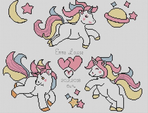 Cross stitch chart new baby - new,