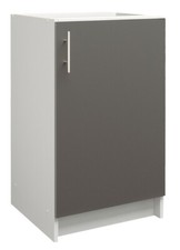 JD Greta Kitchen Base Unit Fixed Height 500mm Storage Cabinet – Dark Grey Matt