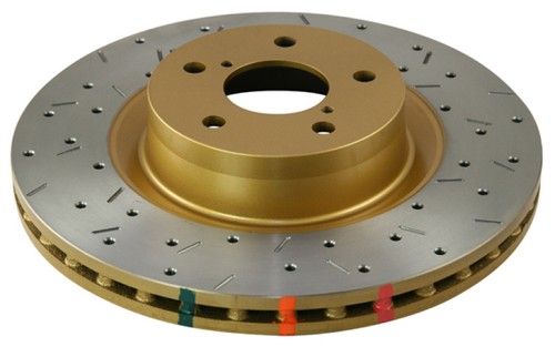 Dba front drilled slot rotor - drilled/slot,