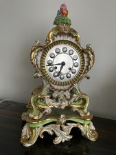 19th C Porcelain Clock By