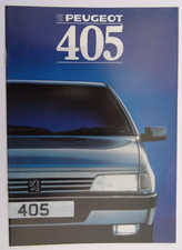 PEUGEOT 405 Brochure 1988: Mi16, GTDT, GTX, SRI, GL, GR, GE, Diesels, Spec. 20pg