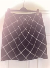 Black And White Tartan Skirt