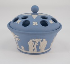 Wedgwood Blue Jasperware Pot Pourri Holder
