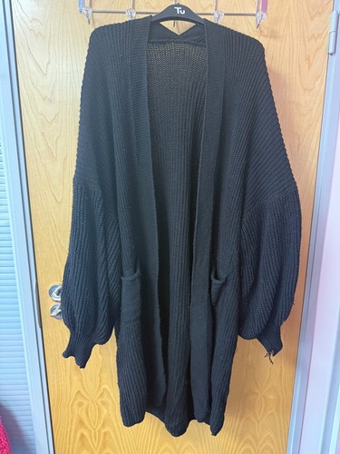 Black heavy knit oversized - heavy,