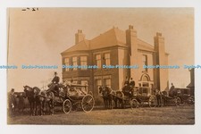 C031504 Whitwick Leics Funeral Horse Drawn Cart at The Home