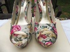 Next floral peep toe heels new