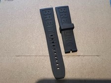 Breitling 154S Black Rubber Pro Diver 3 Tang Buckle Strap 24/20mm