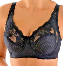 Miss Mary of Sweden Romance Black Underwired Bra Style 2687 Size 44DD