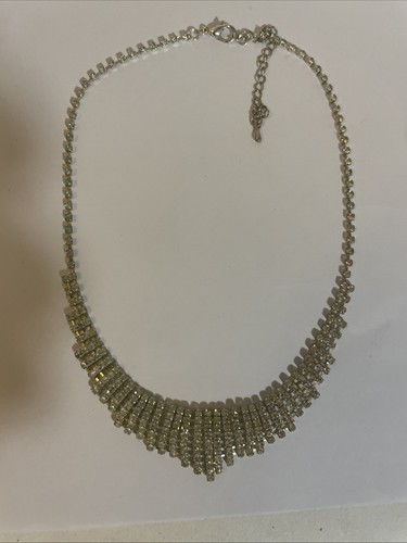 Diamante choker necklace drop - choker,