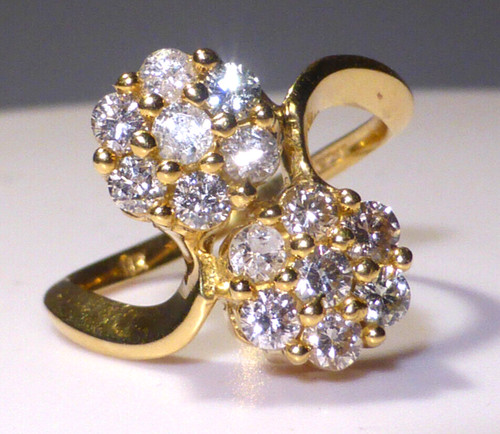 18ct gold ring - 18ct, diamond