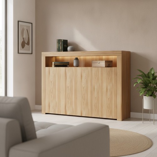 Oak sideboard unit 130cm - tv,