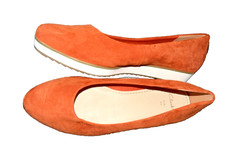 Clarks Orange Suede Ballet
