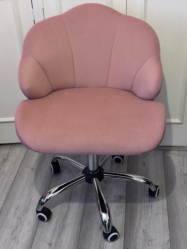 Pink velvet desk chair home - desk,