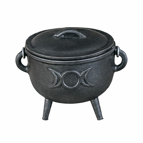 Cast iron cauldron with - cauldron,