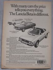 1975 Lancia Beta 1300, Coupe & Spyder Original advert No.2