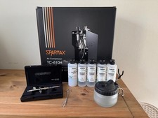 Sparmax TC-610H Twin Piston Airbrush Compressor + Harder & Steenbeck airbrush!!!