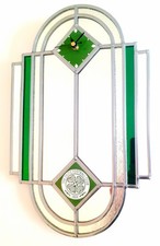 Celtic F.C Mirror Clock Stained Glass Unique Item 15" X 9.5" Ideal Gift  * NEW *
