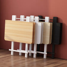 Small Space Foldable Dinner Portable Picnic Square Breakfast Table Wood Grain