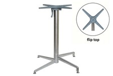 premium brushed stainless steel flip top table base dining restaurant cafe pub