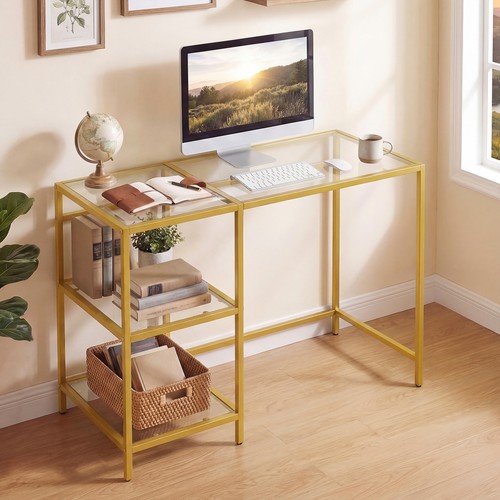 Tempered glass computer desk - computer,