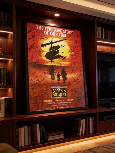 Miss saigon cast signed - cast, framed